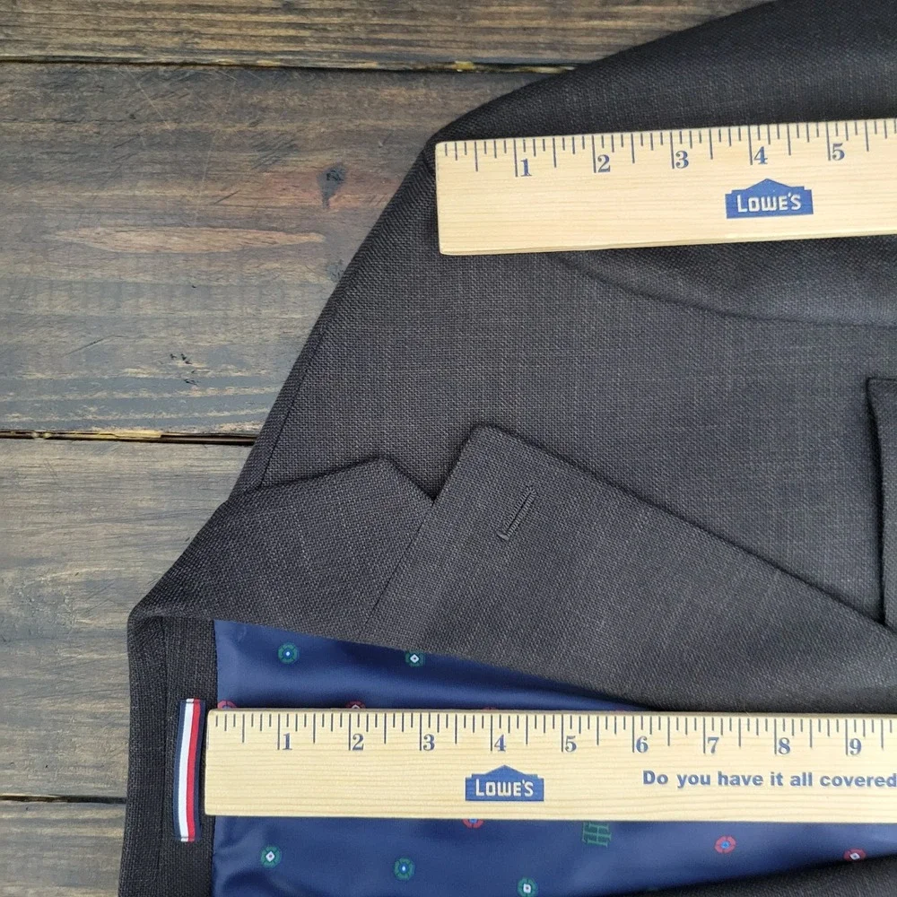 Tommy‎ Hilfiger Men's Sport Coat Blazer Two Button Dark Brown Poly Blend 40R